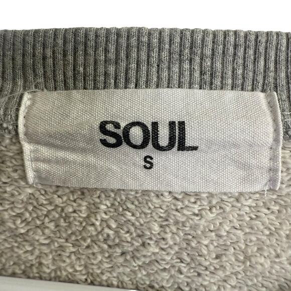 Soul By Soulcycle Casey Cropped Sweatshirt Gray Small Skull Grunge Athleisure - Picture 4 of 9